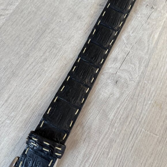 Trafalgar Walton Crocodile Belt with Contrast Stitch brand new NWT size M - Picture 8 of 11